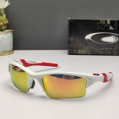 Oakley Half Jacket 2.0 Xl Sunglasses White Red Frame Polarized Ruby Lenses