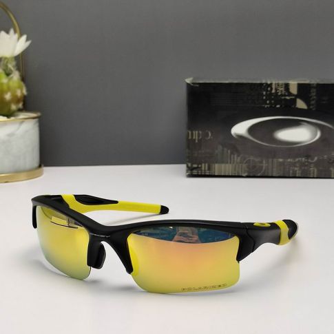 Oakley Half Jacket 2.0 Xl Sunglasses Yellow Black Frame Polarized Gold Lenses
