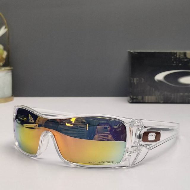 Oakley Batwolf Sunglasses Crystal Frame Prizm Galaxy Ruby Polarized Lenses