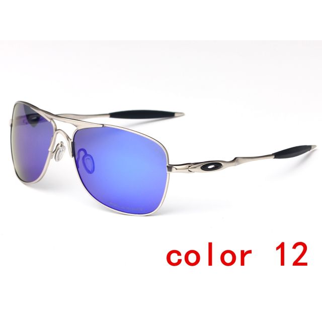 Oakley Crosshair Sunglasses Polarized Silver Black/Blue