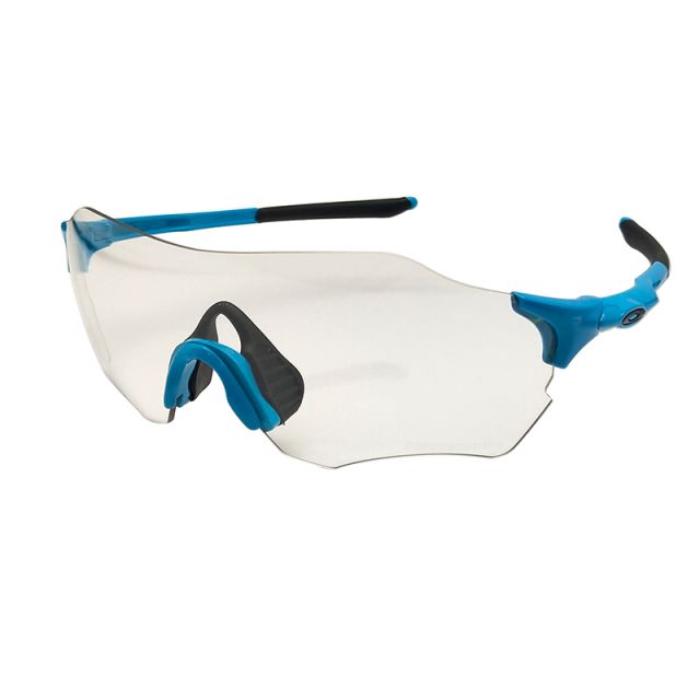 Oakley EVZero Path Sunglasses OO9313 (Low Bridge Fit) Blue Frame Prizm Clear Lens