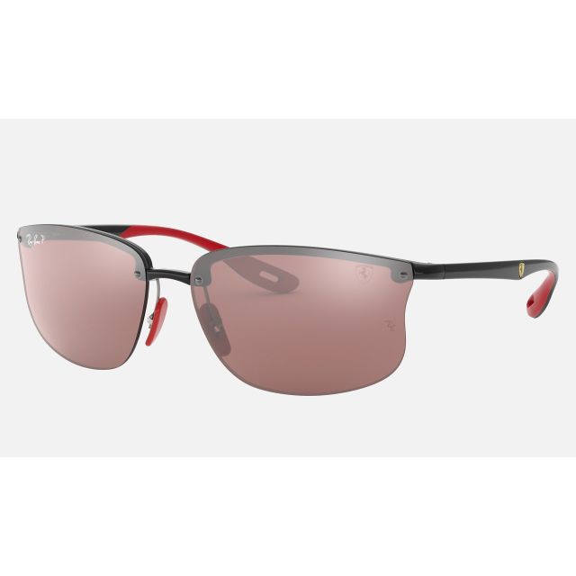 Ray Ban RB4322 Chromance Sunglasses Green Classic Black With Red