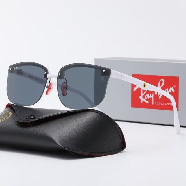 Ray Ban Scuderia Ferrari Collection RB4322m Sunglasses White Frame Gradient Gray Lens